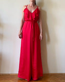 SATIN FRILL OVERALL RED/MORE COLOURS