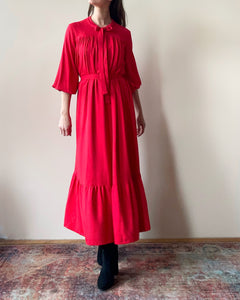 LONG RUBY DRESS RED