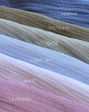 FOLDED PALAZZO PANTS PISTACHIO DOUBLE GAUZE/MORE COLOURS