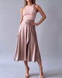WRAPSKIRT/DRESS CHAI SATIN