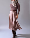 WRAPSKIRT/DRESS CHAI SATIN