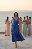 MIDI FRIDA DRESS CORNFLOWER BLUE SATIN/ MORE COLOURS