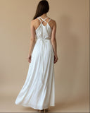 MAXI DAPHNE DRESS WHITE SATIN/MORE TEXTURES