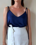 JUNE TOP NAVY SATIN/MORE COLOURS