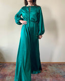 BOW OVERALL EMERALD SATIN/MORE COLOURS