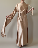 FREYA DRESS SILVER SATIN/MORE COLOURS