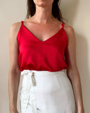 JUNE TOP NAVY SATIN/MORE COLOURS