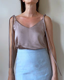 JUNE TOP CHAI SATIN/MORE COLOURS