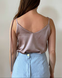 JUNE TOP CHAI SATIN/MORE COLOURS