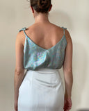 JUNE TOP MEMAID MINT SATIN