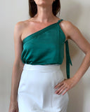 GAIA TOP EMERALD SATIN/MORE COLOURS