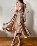 MIDI BOHO FRIDA DRESS CHAMPAGNE GOLD SATIN/MORE COLOURS