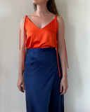 JUNE TOP SUNSET ORANGE SATIN/MORE COLOURS