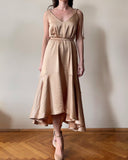 MIDI BOHO FRIDA DRESS CHAMPAGNE GOLD SATIN/MORE COLOURS