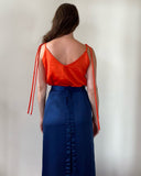 JUNE TOP SUNSET ORANGE SATIN/MORE COLOURS