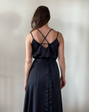 STRAP JUNE TOP BLACK SATIN/MORE COLOURS