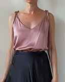 JUNE TOP PEONY PINK SATIN/MORE COLOURS