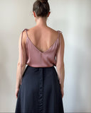 JUNE TOP PEONY PINK SATIN/MORE COLOURS