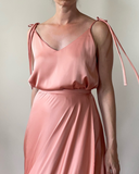 JUNE TOP LIGHT CORAL SATIN/MORE COLOURS