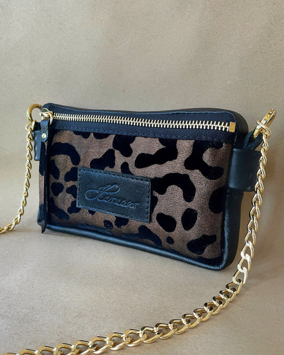 FANNYPACK BLACK LEOPARD