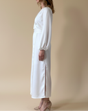 KYOTO WRAPDRESS  WHITE SATIN