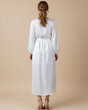 KYOTO WRAPDRESS  WHITE SATIN