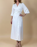 KYOTO WRAPDRESS  WHITE SATIN