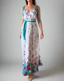 IRIS DRESS RED FLOWERS