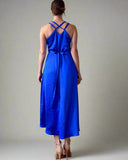 DAPHNE DRESS QUEEN BLUE SATIN/MORE COLOURS