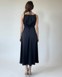 DAPHNE DRESS BLACK SATIN/MORE COLOURS