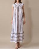SLEEVELESS RUBY DRESS GREY STRIPES