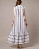 SLEEVELESS RUBY DRESS GREY STRIPES