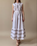 SLEEVELESS RUBY DRESS GREY STRIPES