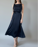 DAPHNE DRESS BLACK SATIN/MORE COLOURS
