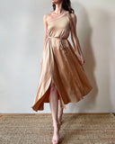 SATIN JULY DRESS CHAMPAGNE GOLD/MORE COlOURS
