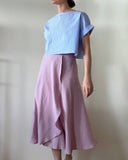 CROPPED AYA TOP BLUE STRIPES