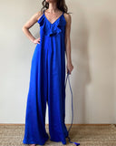 SATIN FRILL OVERALL QUEEN BLUE/MORE COLOURS