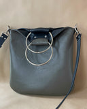 TWO-SIDED O-RING BAG DARK OLIVE - BLACK