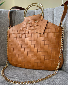 FULL WOVEN CINNAMON MINI O-RING BAG