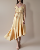 CALYPSO DRESS YASMINE YELLOW SATIN/MORE COLOURS