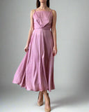 DAPHNE DRESS PLUMPINK SATIN/MORE COLOURS