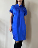 BOW ASHA DRESS QUEEN BLUE SATIN/MORE COLOURS