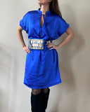 BOW ASHA DRESS QUEEN BLUE SATIN/MORE COLOURS