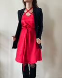 MINI DAPHNE DRESS RED SATIN/MORE COLOURS