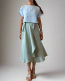 CROPPED AYA TOP DOUBLE GAUZE/LIGHT SKY/MORE COLOURS