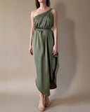 GAIA DRESS OLIVE SATIN/MORE COLOURS