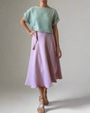 CROPPED AYA TOP DOUBLE GAUZE/SAGE/MORE COLOURS