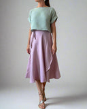 CROPPED AYA TOP DOUBLE GAUZE/SAGE/MORE COLOURS