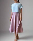 CROPPED AYA TOP DOUBLE GAUZE/LIGHT SKY/MORE COLOURS