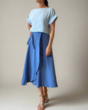 CROPPED AYA TOP DOUBLE GAUZE/LIGHT SKY/MORE COLOURS